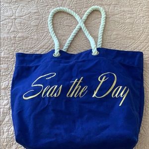 Royal blue beach bag